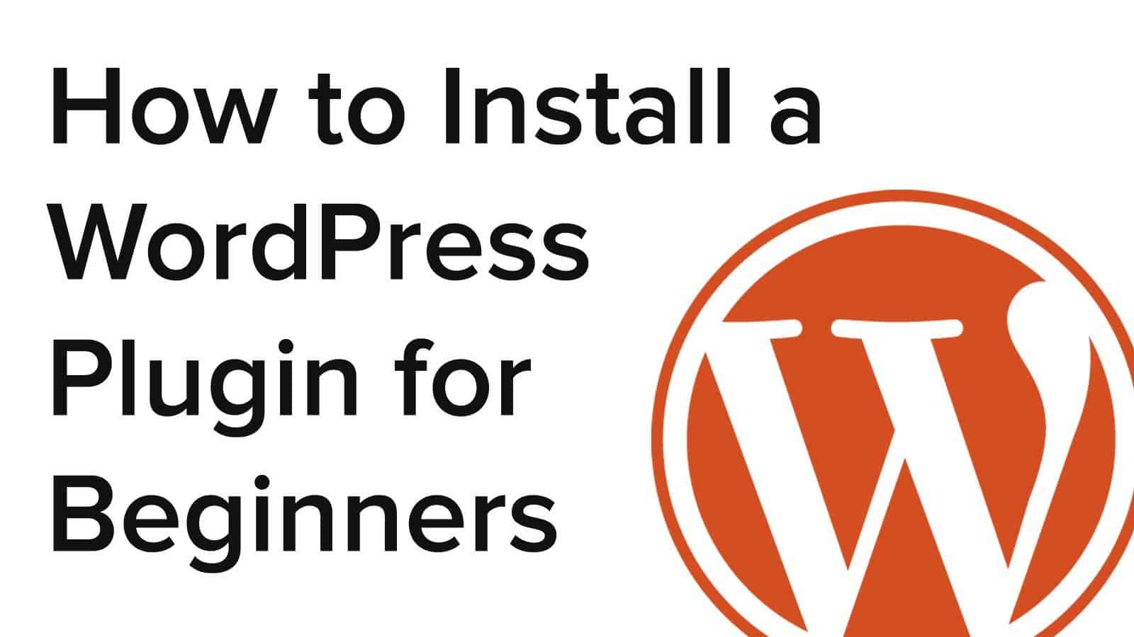 How to install a wordpress plugin