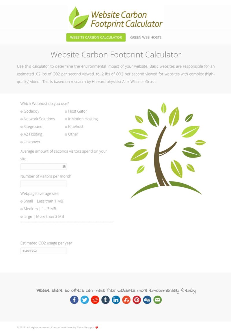 Website Carbon Calculator